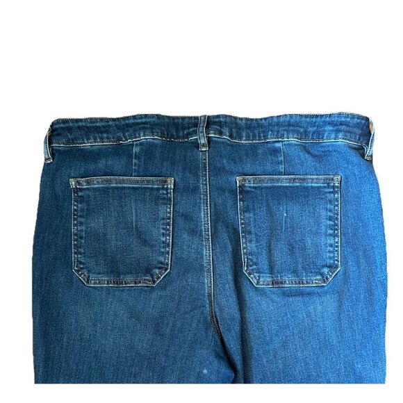 KUT from the Cloth Ana High Rise Flare Jeans Stretch Blue Womens Size 18 Tall - Picture 11 of 11